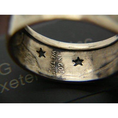 Anello da uomo vintage in argento americano