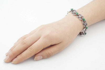 Bracciale da donna vintage in argento indiano