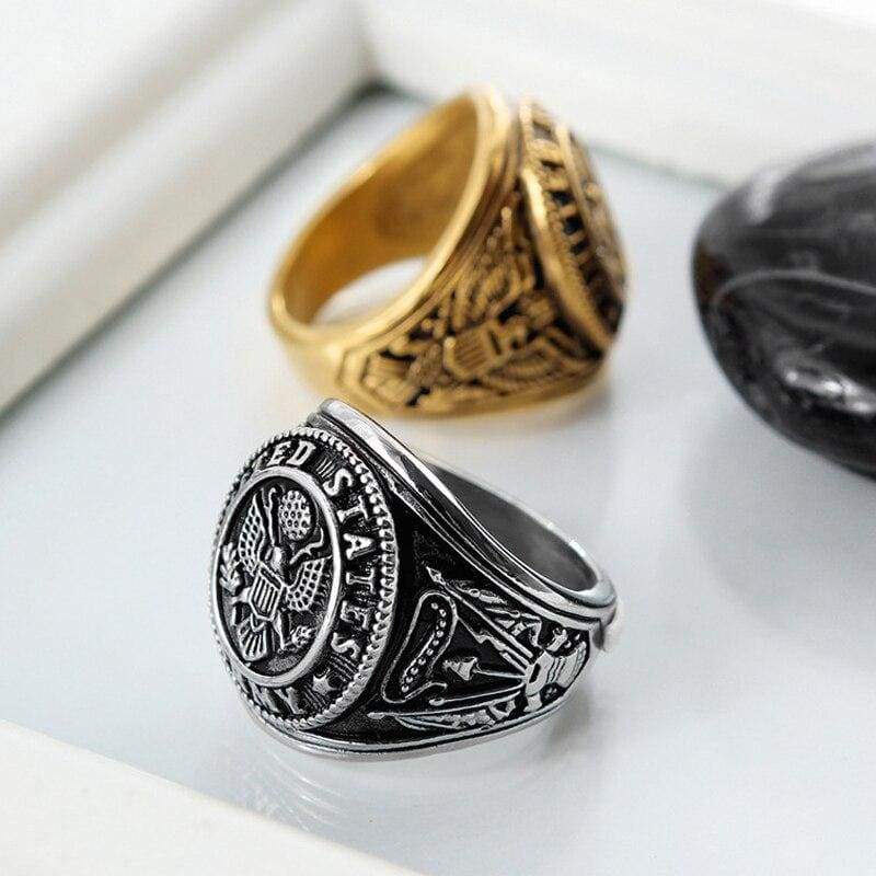 Anello con sigillo vintage Marine Nationale