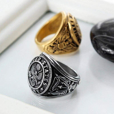 Anello con sigillo vintage Marine Nationale