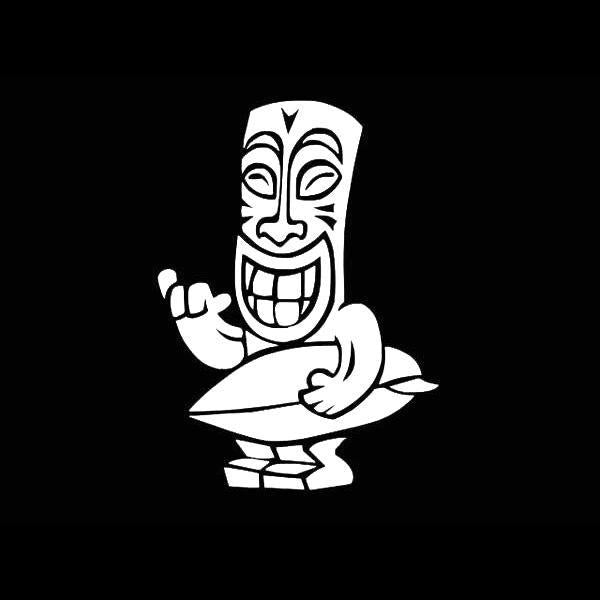 Adesivi da surf vintage alle Hawaii