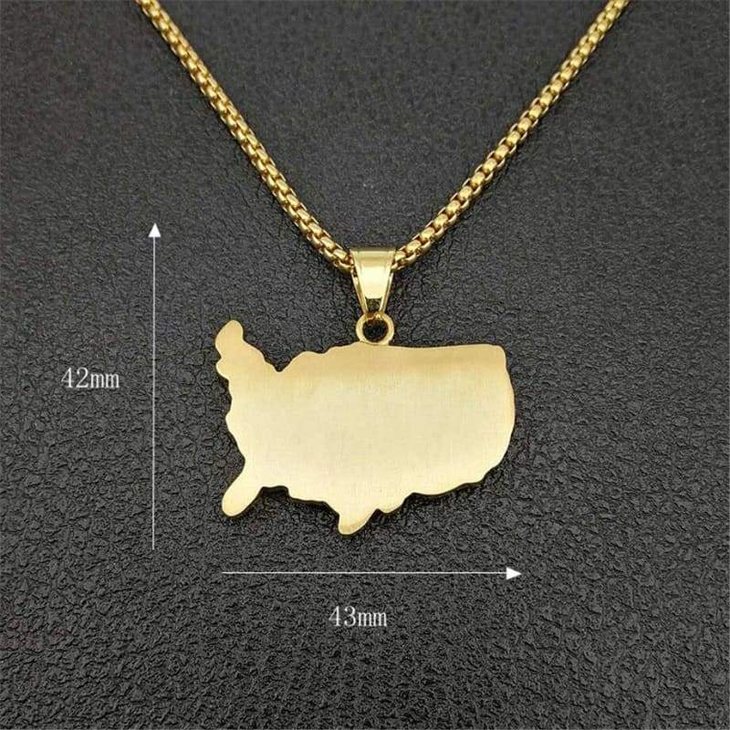 Ciondolo mappa USA vintage