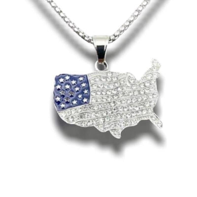 Ciondolo mappa USA vintage