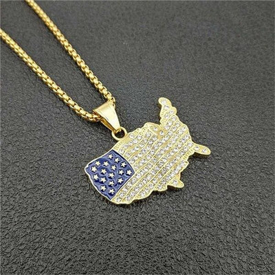 Ciondolo mappa USA vintage