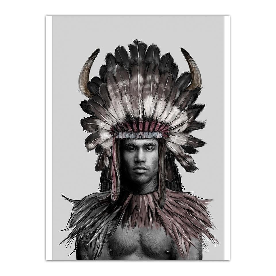 Pittura indiana in bianco e nero vintage