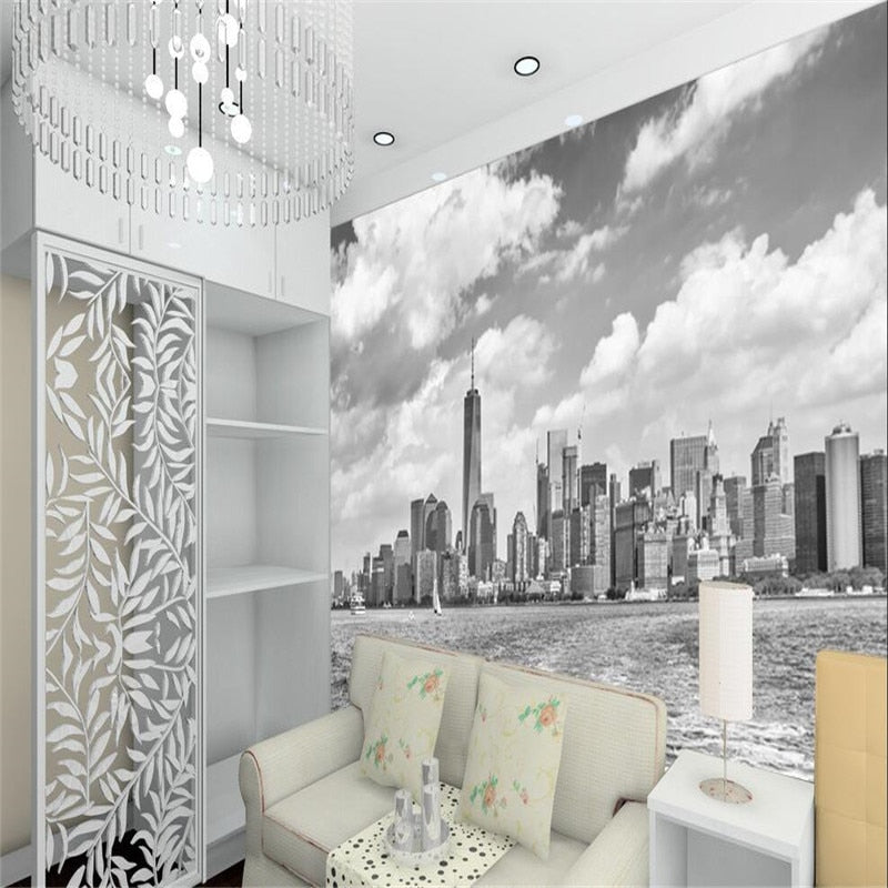 Carta da parati vintage in bianco e nero