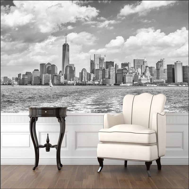 Carta da parati vintage in bianco e nero