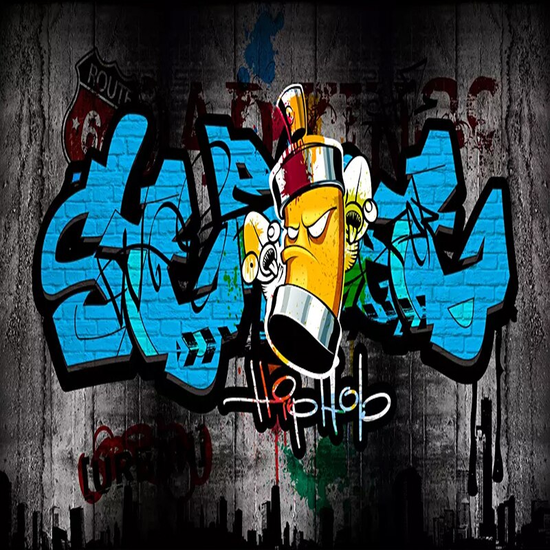 Carta da parati blu vintage