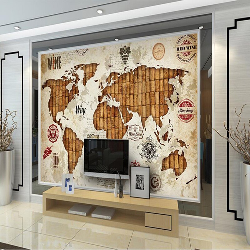 Carta da parati mappamondo vintage