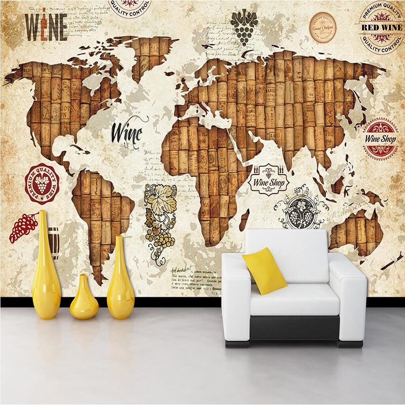 Carta da parati mappamondo vintage