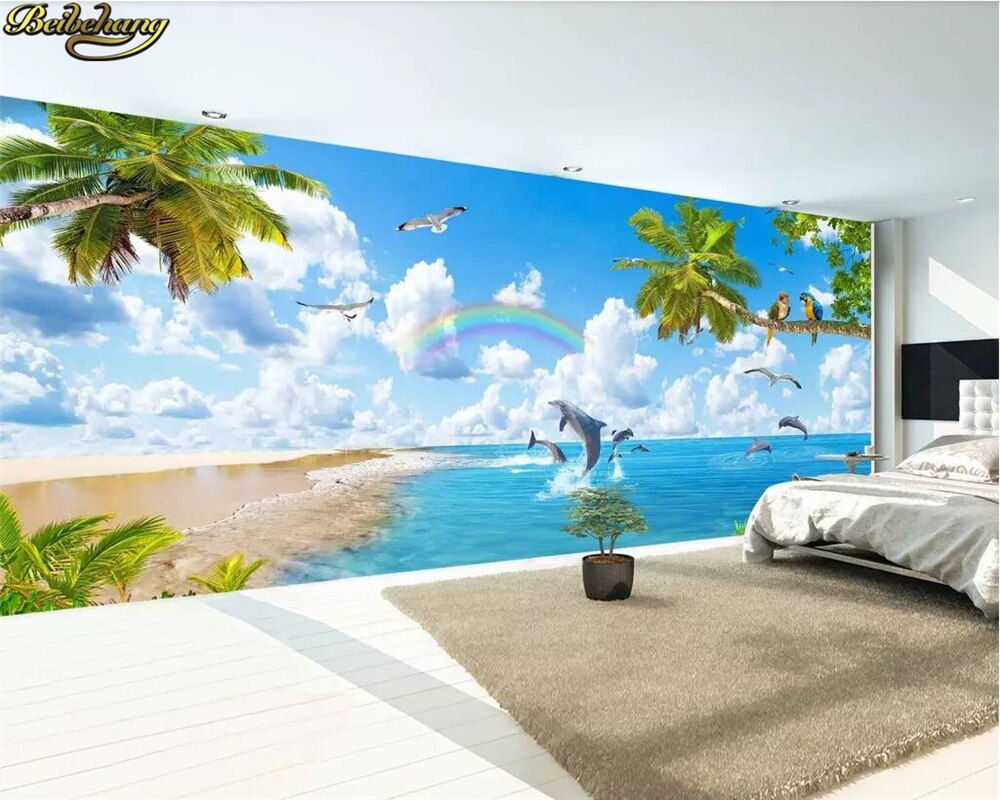 Carta da parati vintage in stile Hawaii