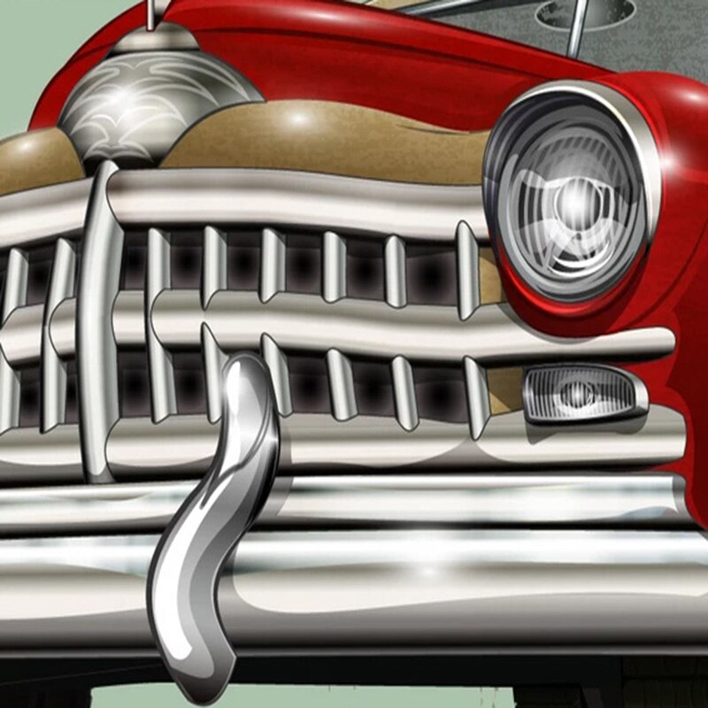 Carta da parati per garage vintage