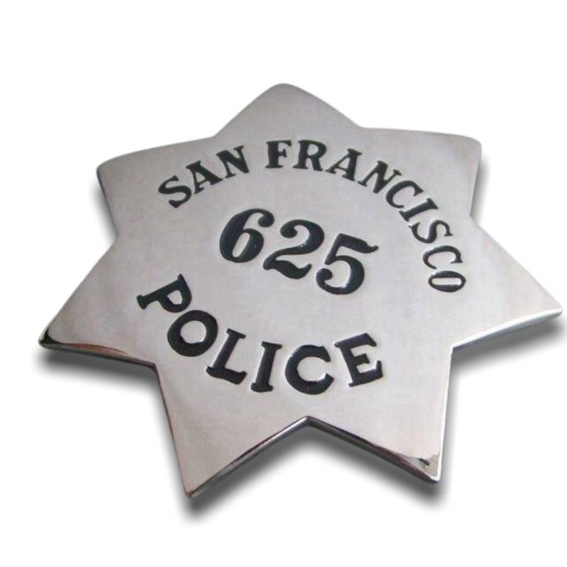 Distintivo vintage della polizia americana