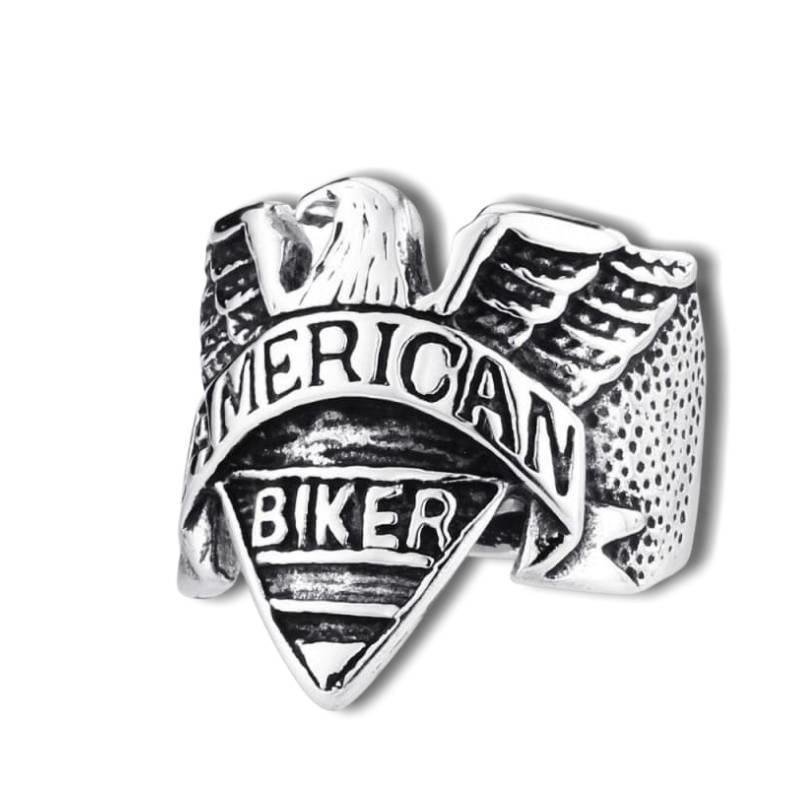 Anello da motociclista americano vintage