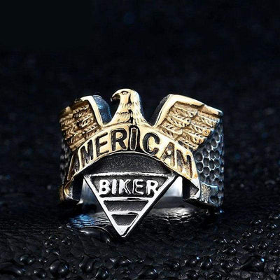 Anello da motociclista americano vintage
