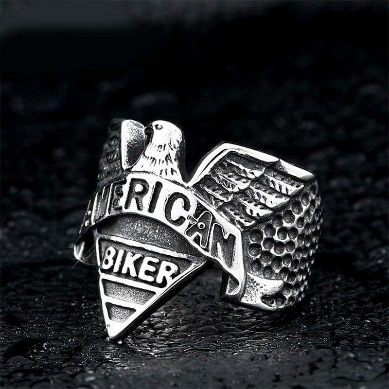 Anello da motociclista americano vintage