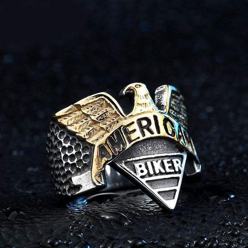 Anello da motociclista americano vintage
