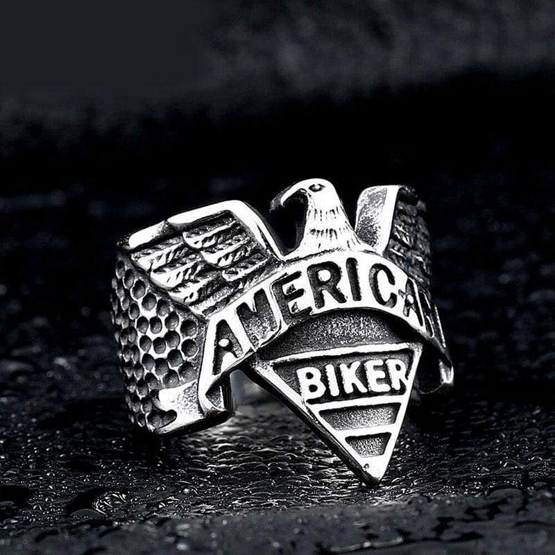 Anello da motociclista americano vintage