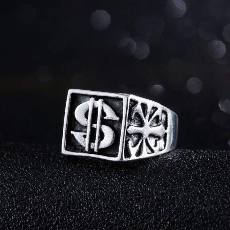 Anello dollaro d'argento Vintage