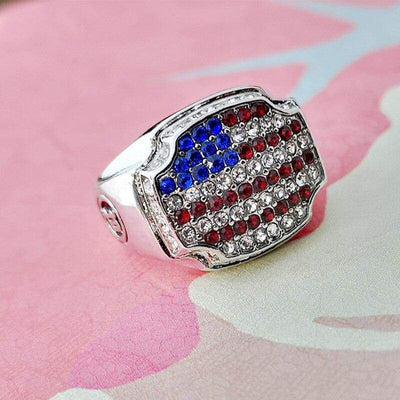 Anello bandiera americana vintage