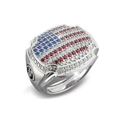 Anello bandiera americana vintage
