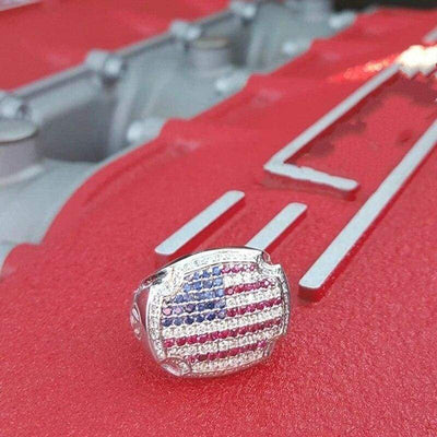 Anello bandiera americana vintage