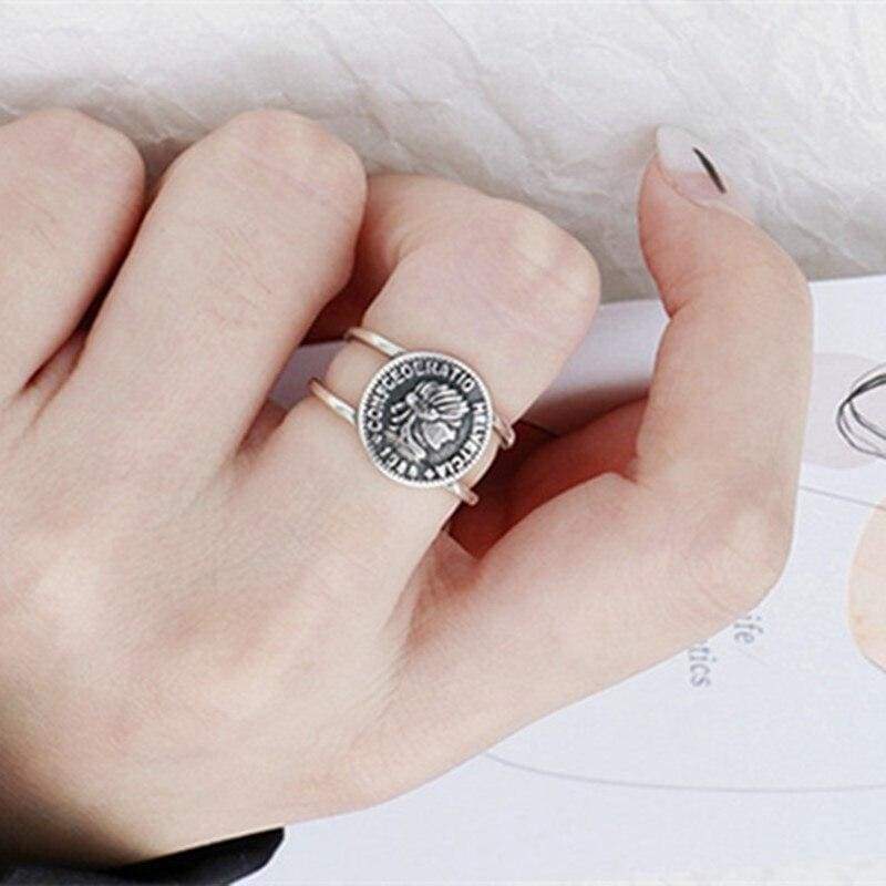 Anello moneta da un dollaro vintage