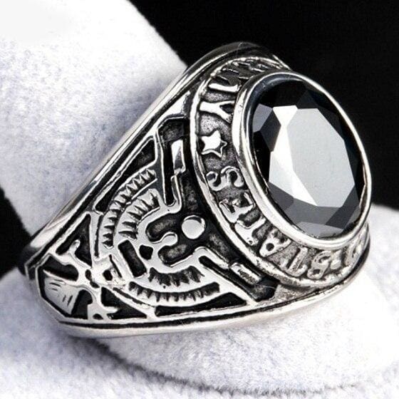 Anello d'argento vintage dell'esercito americano