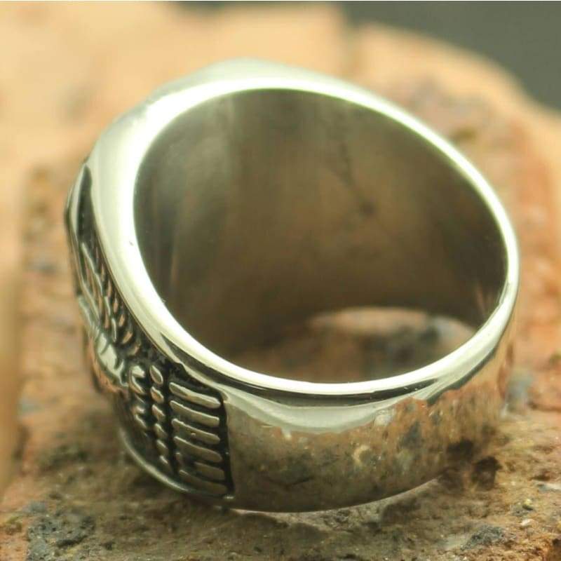 Anello d'argento vintage della Marina degli Stati Uniti