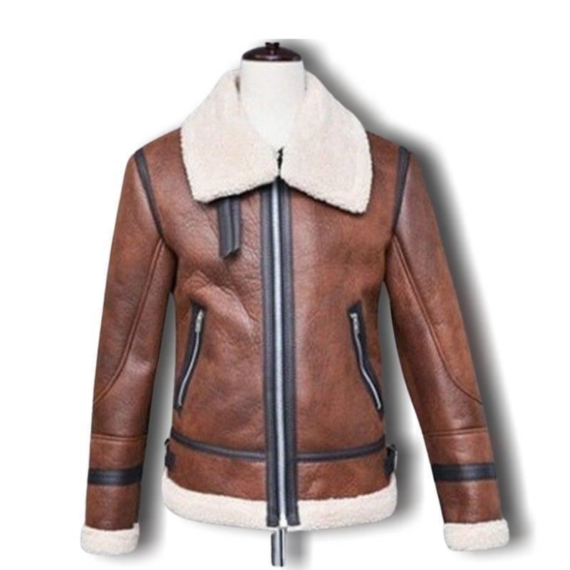 Giacca vintage in pelle Teddy americana
