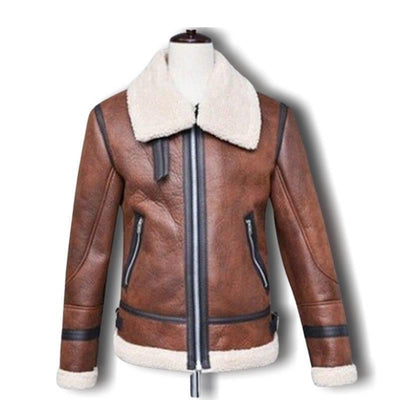 Giacca vintage in pelle Teddy americana