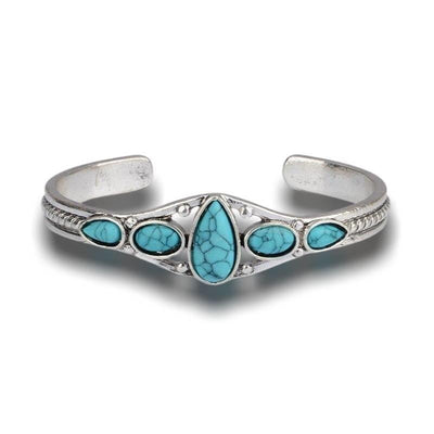 Bracciale vintage in argento turchese indiano