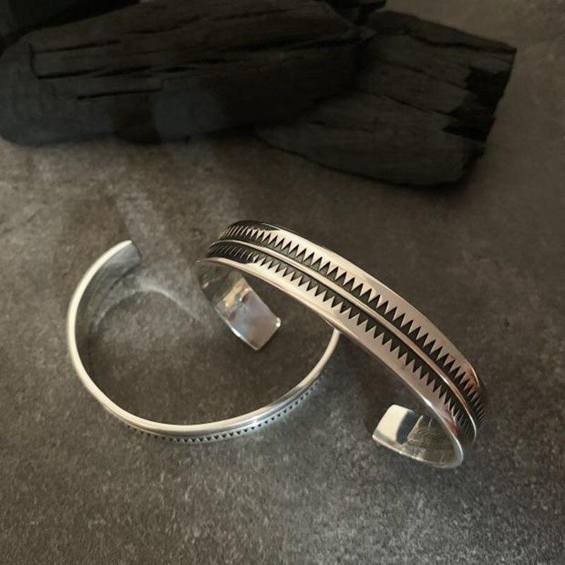 Bracciale da uomo vintage in argento indiano