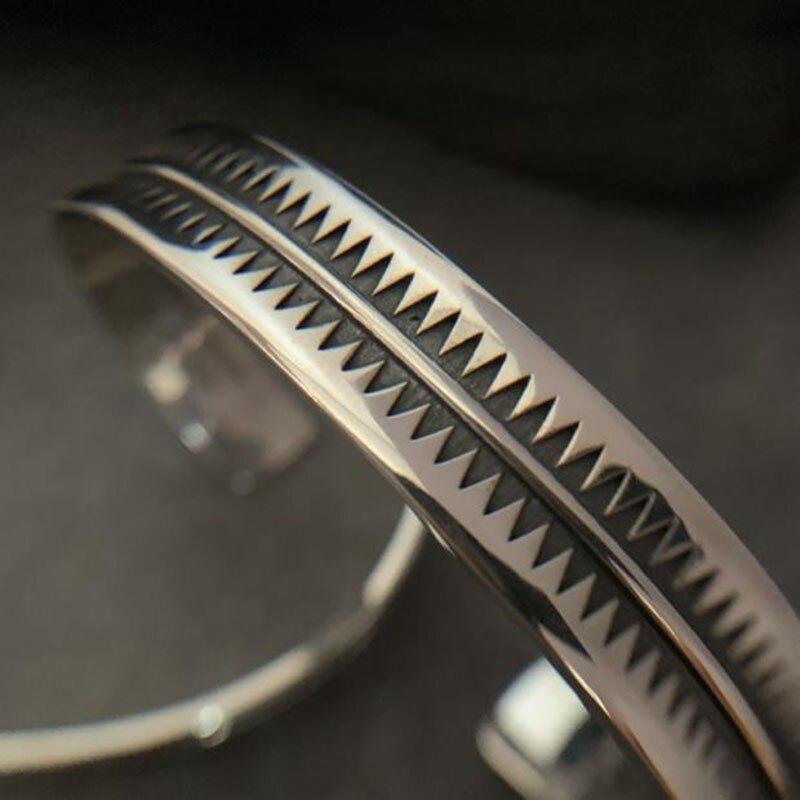 Bracciale da uomo vintage in argento indiano