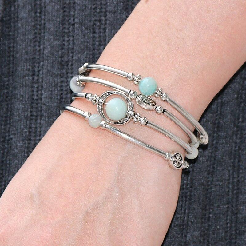 Bracciale vintage con perline di semi indiani