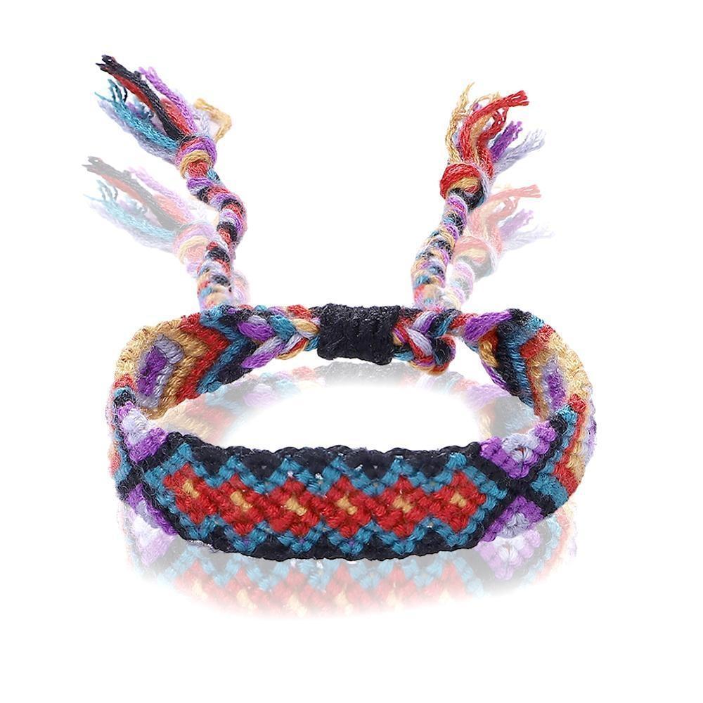 Bracciale vintage in tessuto indiano