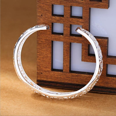 Bracciale bangle vintage in argento indiano