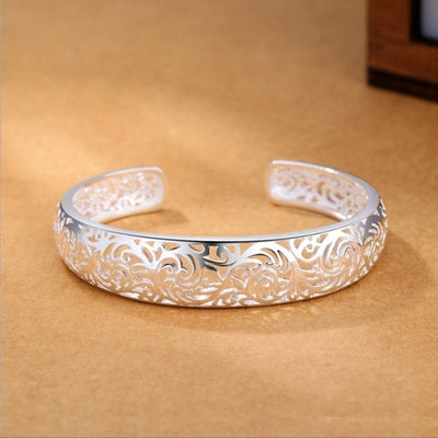 Bracciale bangle vintage in argento indiano