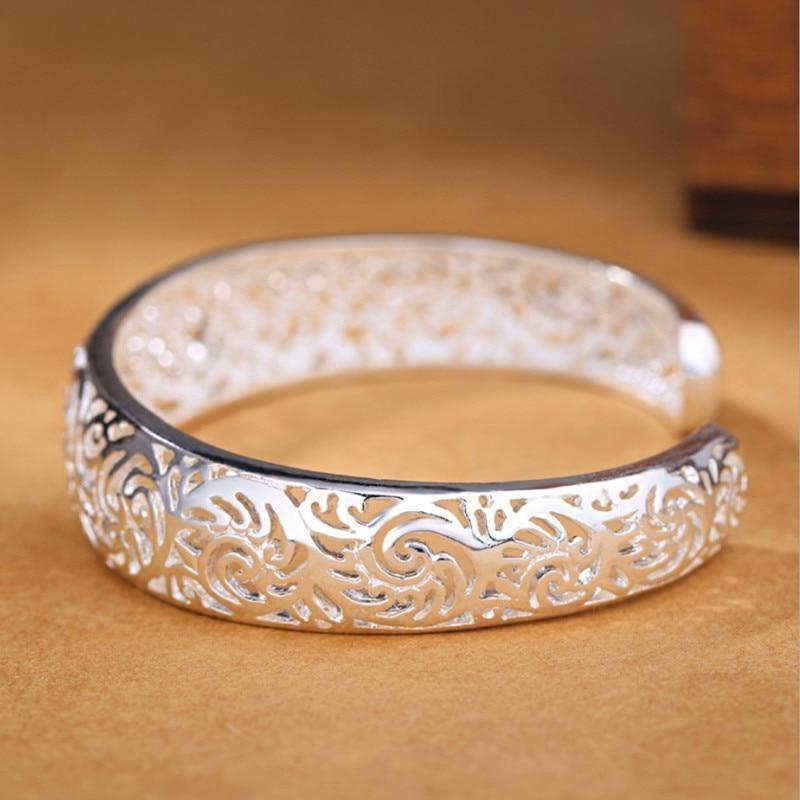 Bracciale bangle vintage in argento indiano