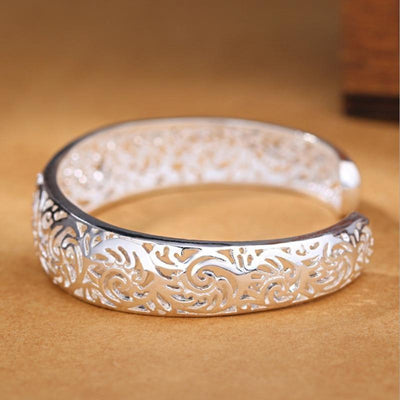 Bracciale bangle vintage in argento indiano