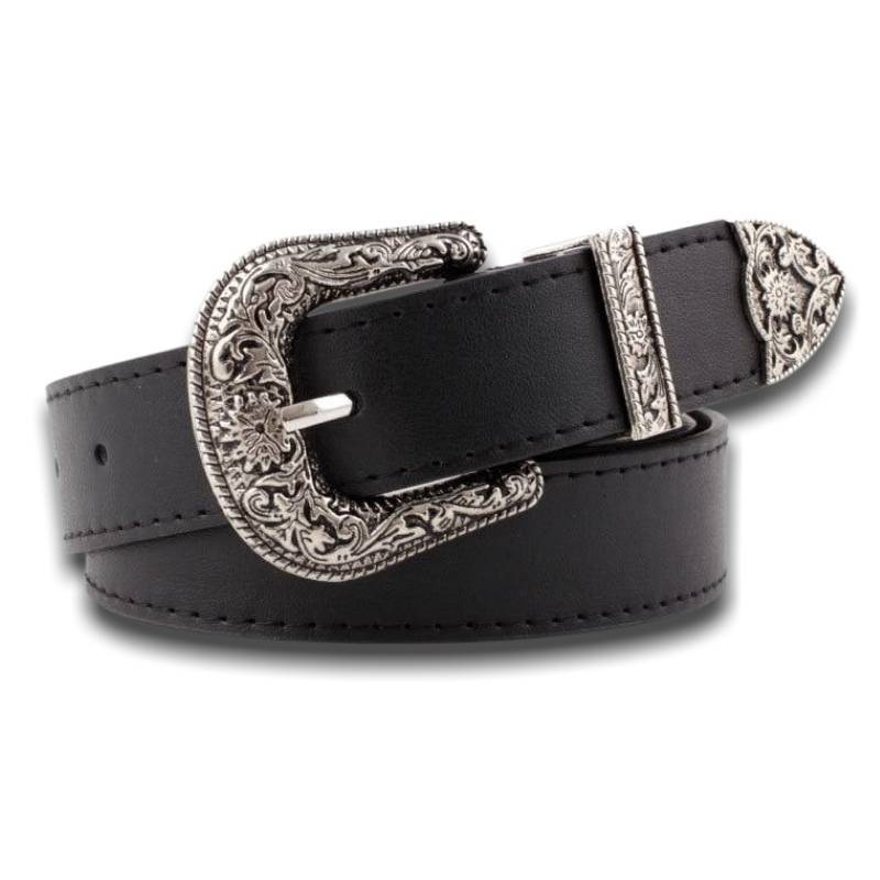 Cintura in pelle vintage da donna da cowboy