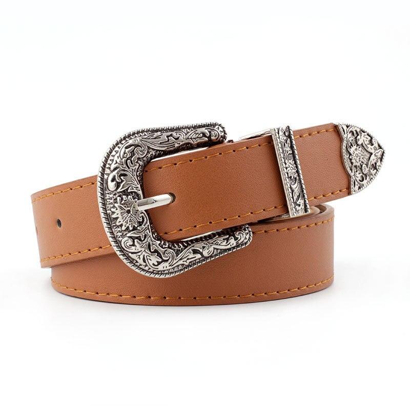 Cintura in pelle vintage da donna da cowboy