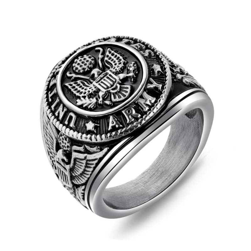 Anello con sigillo vintage da uomo USA