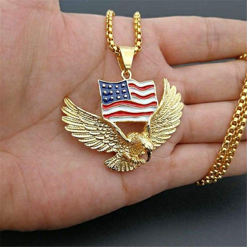 Collana vintage da uomo con aquila