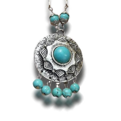 Collana vintage indiana turchese