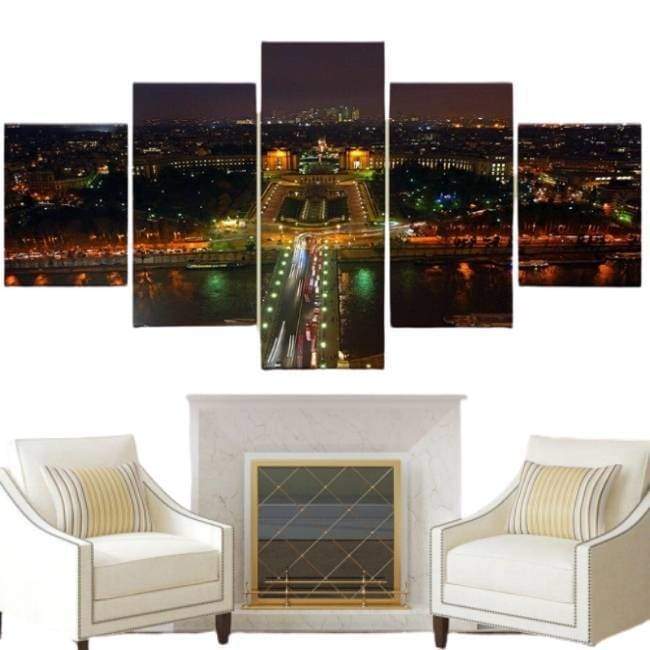 Grande dipinto vintage di New York