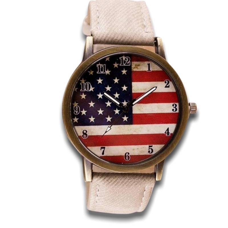 Orologio Vintage Con Bandiera Americana