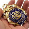 Distintivo vintage della polizia di New York