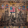 Carta da parati vintage in mattoni di New York