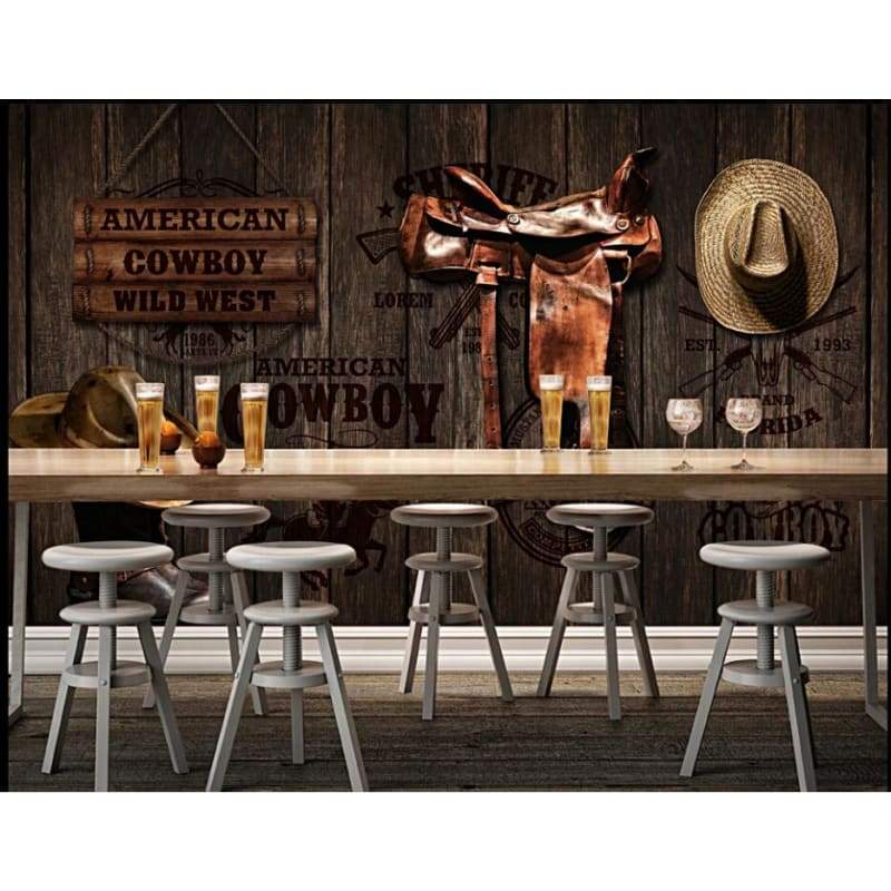 Carta da parati vintage da cowboy